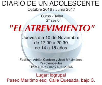 Diario de un adolescente 2ª sesión (jueves 10 de noviembre)