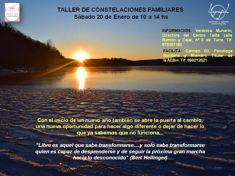 Taller de Constelaciones Familiares en TURRE  (sábado 20 de Enero)