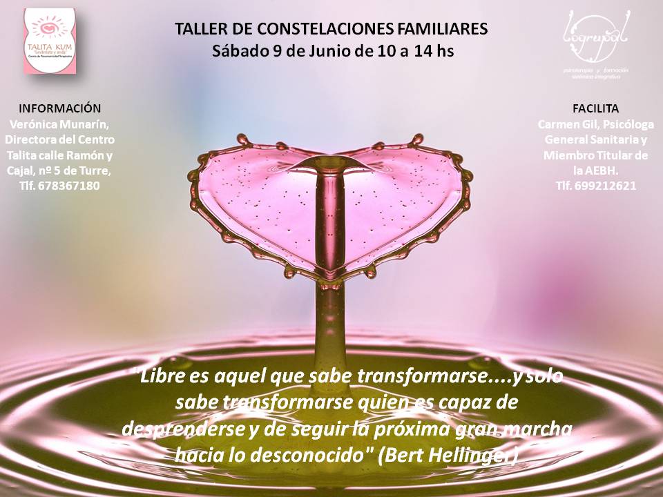 Taller de Constelaciones Familiares en TURRE  (sábado 9 de junio)