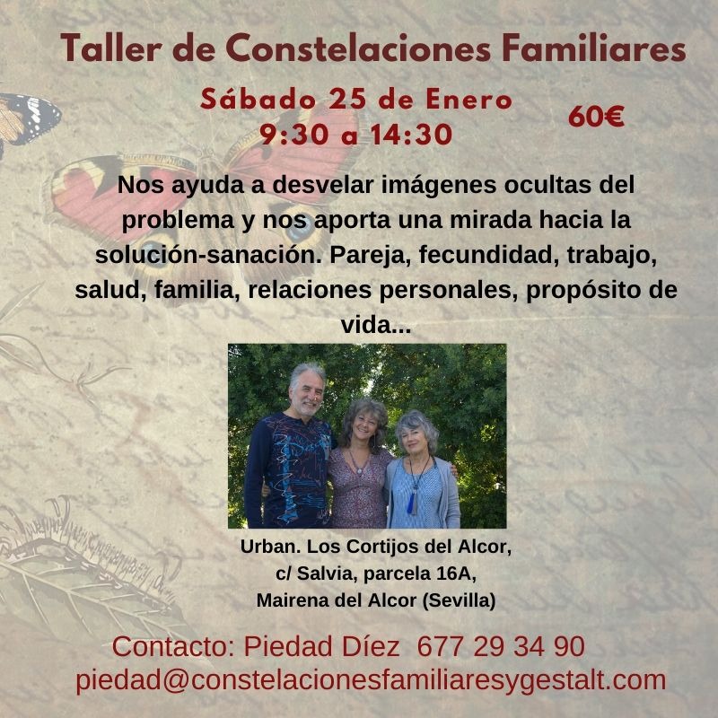 Módulo 1 del Curso introductorio de Formación en Constelaciones Familiares en Sevilla (del 24 al 26 de Enero)