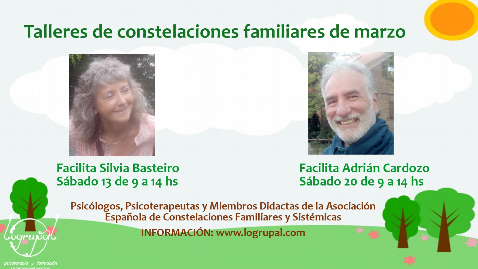 Talleres de constelaciones familiares en Almería (presencial y online) Sábados 13 y 20 de marzo