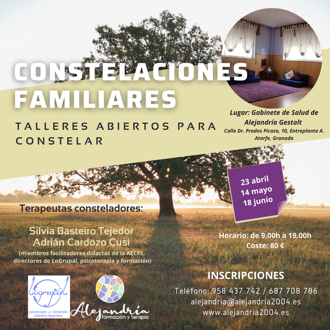 Taller de constelaciones familiares en Atarfe (Granada)Sábado 23 de abril
