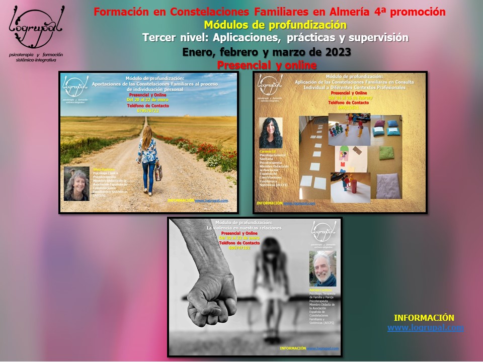 Módulos de Profundización de la Formación de Constelaciones Familiares en Almería y online (enero, febrero y marzo de 2023)