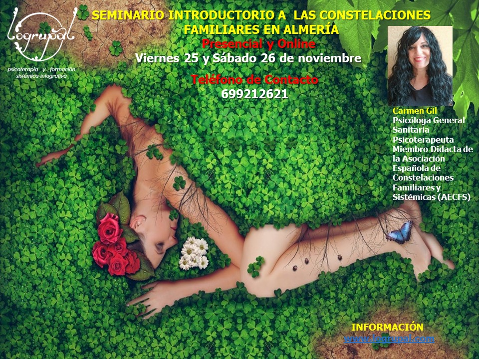 Seminario Introductorio a las  Constelaciones Familiares en Almería y online (25 y 26 de noviembre)