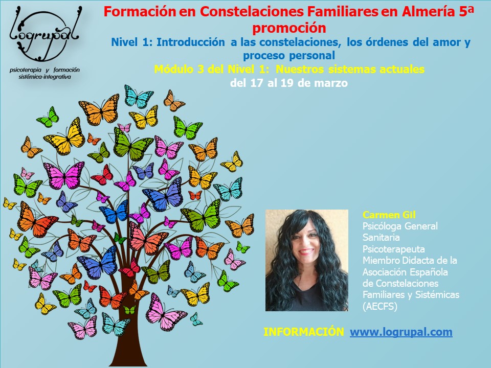 Formación en Constelaciones Familiares en Almería 5ª promoción: Módulo 3 del Nivel 1 (del 17 al 19 de marzo)