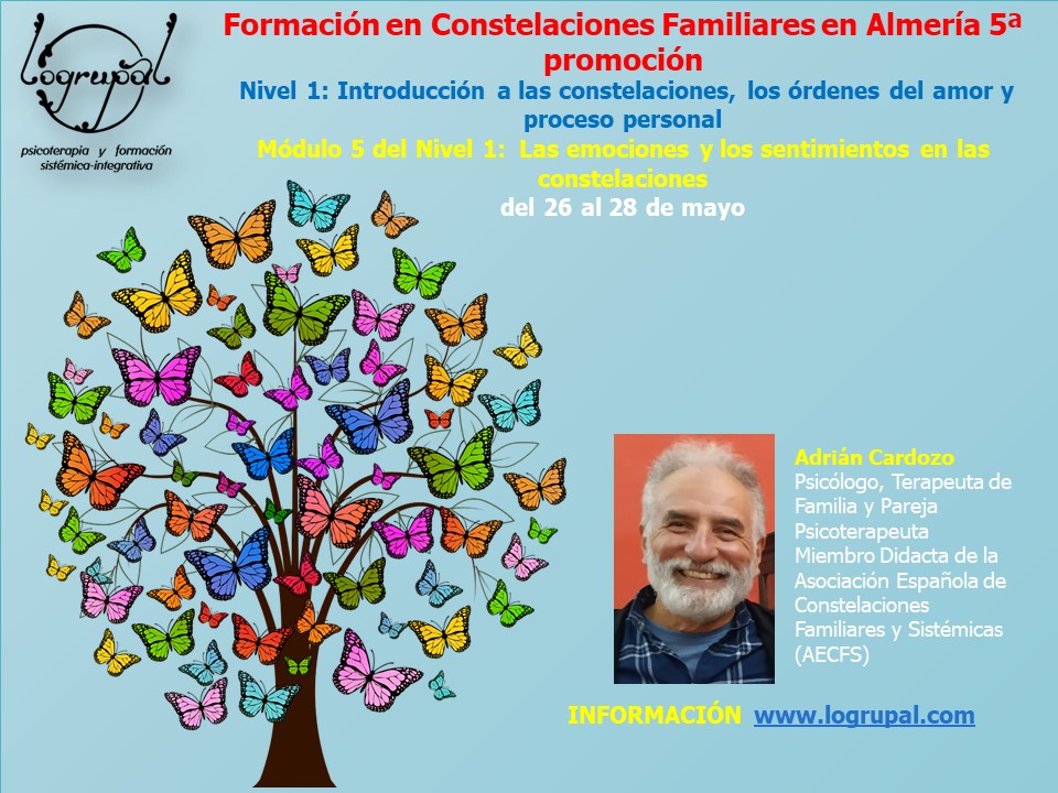 Formación en Constelaciones Familiares en Almería 5ª promoción: Módulo 5 del Nivel 1 (del 26 al 28 de mayo)