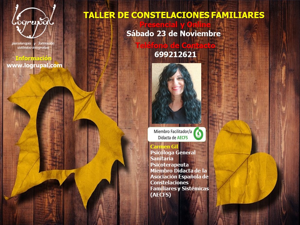 Taller de Constelaciones Familiares en Almería y online (Sábado 23 de Noviembre)