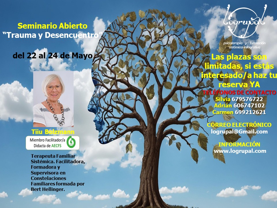 Seminario abierto “Trauma y Desencuentro” (del 22 al 24 de Mayo) presencial en Almería