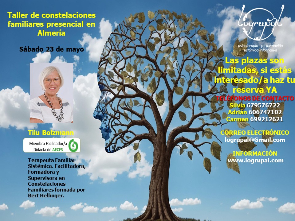 Taller de Constelaciones Familiares presencial en Almería (Sábado 23 de Mayo)
